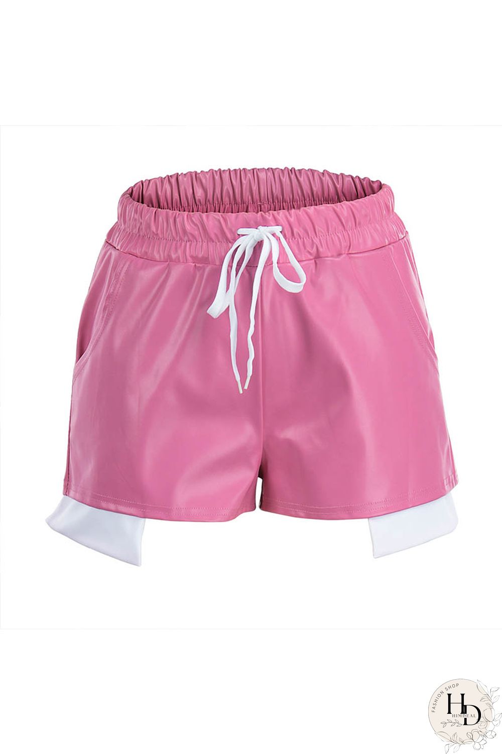 Yellow Sexy Solid Patchwork Regular High Waist Conventional Solid Color Shorts