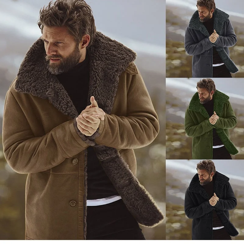 Men's Coat Winter Sweater Warm Lamb Lining Jacket