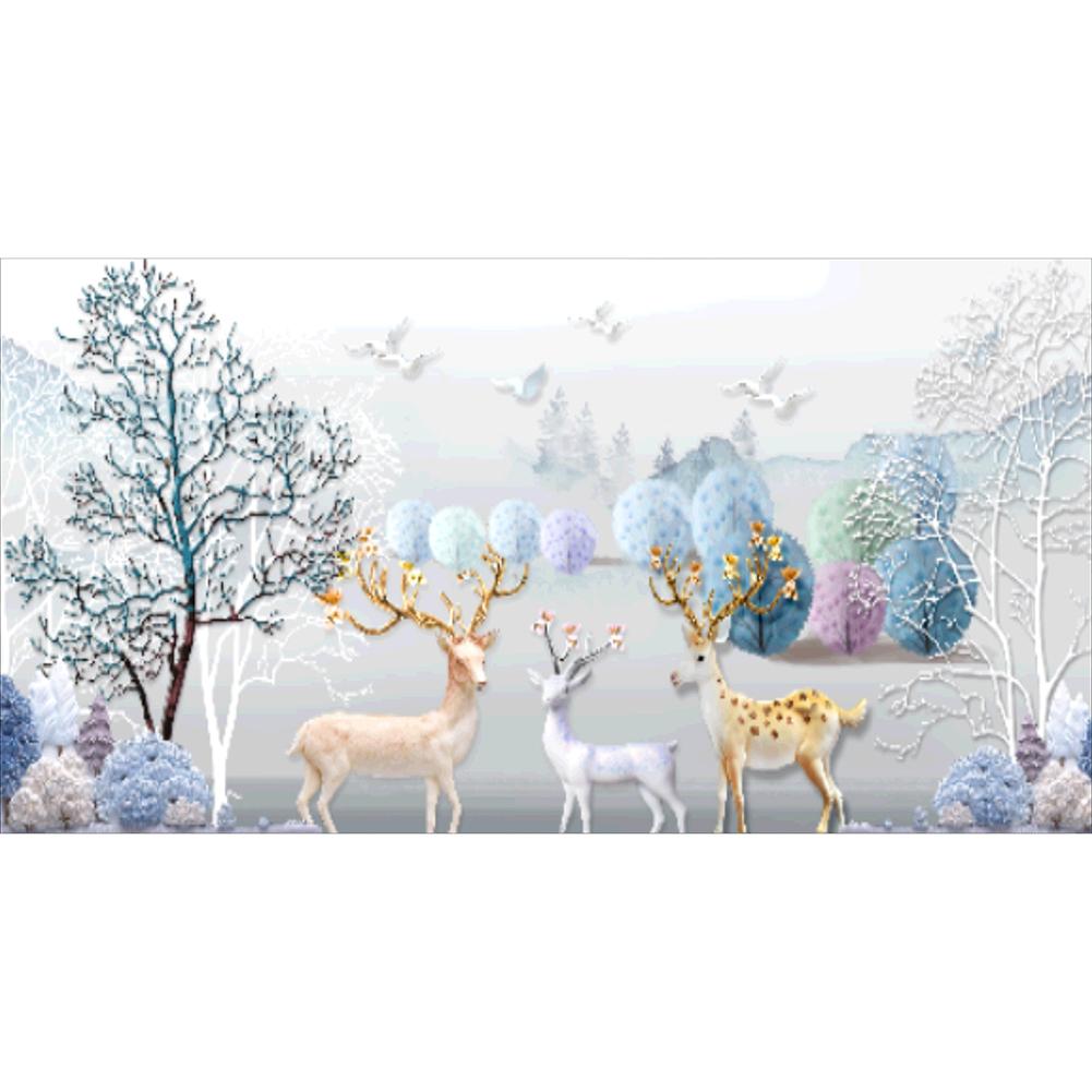 

100*55CM - Round Drill Diamond Painting - Scenery, 501 Original
