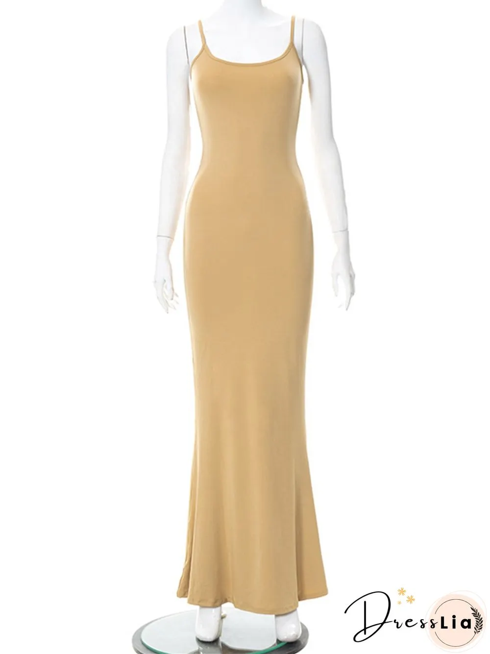 Kardashian Skims Casual Sleeveless High Waist Slim Fitting Sling Dress