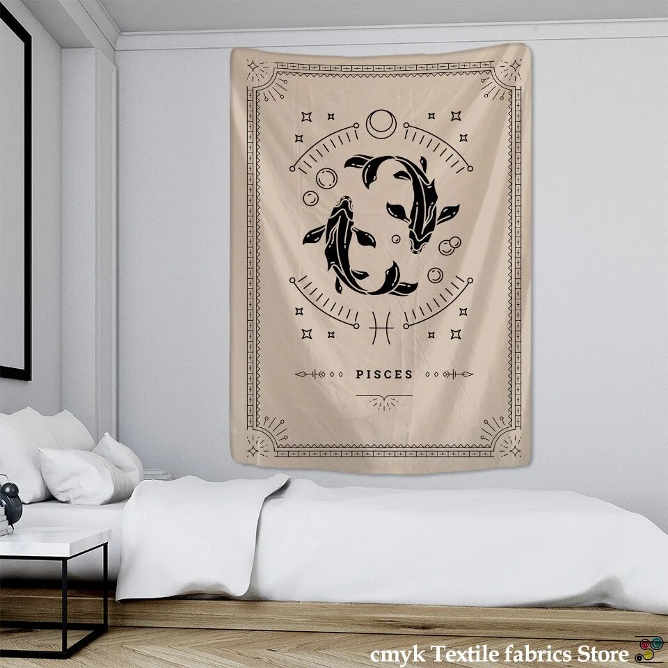 Divination Tarot Tapestry Wall Hanging Constellation Mandala Psychedelic Good Luck Hippie Witchcraft Room Home Decor