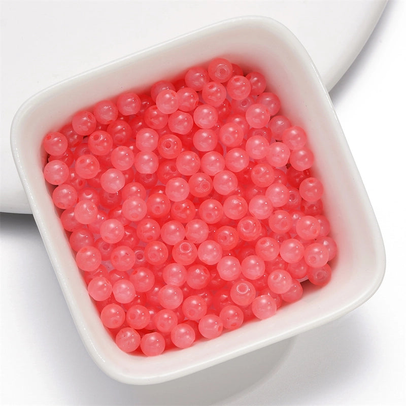 50 PCS/Package Diameter 10mm Diameter 4mm Diameter 8mm Glass Solid Color Jewelry Accessories