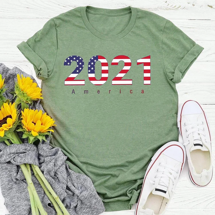 2021American flag independence Day  T-shirt Tee - 02014