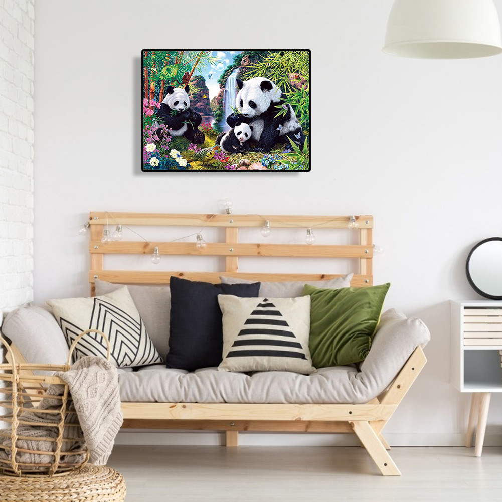 

(Multi-Size) Panda - Round/Square Drill Diamond Painting - 40*30CM, Round diamond 40*50cm, 501 Original