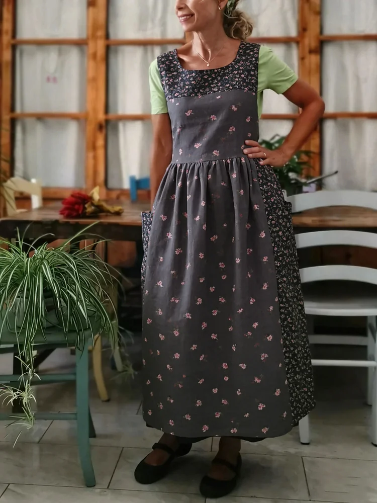 Color Block Print Apron