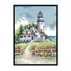 14CT/11CT Lighthouse - Stamped Cross Stitch 21*30cm/8.27*11.81in(Brand)