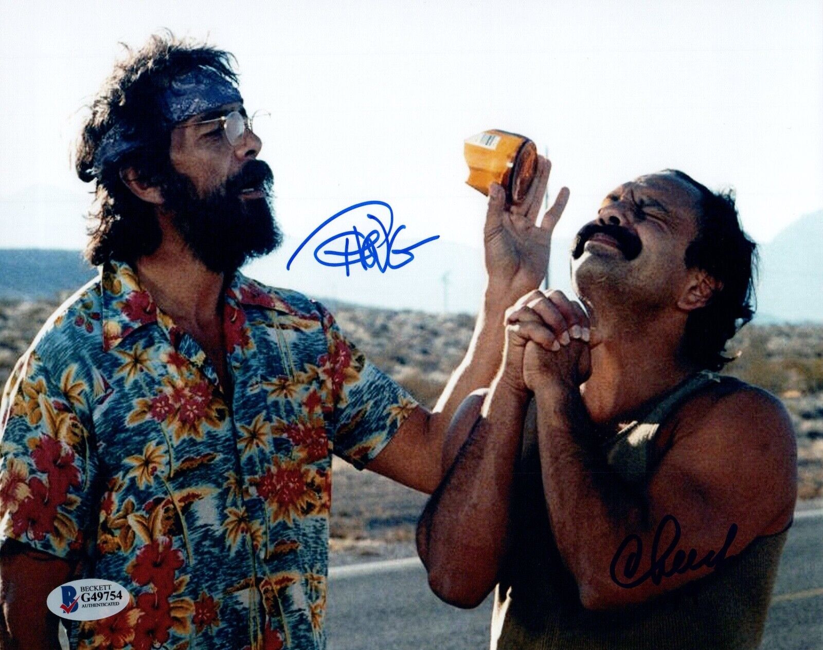 Cheech Marin Tommy Chong Signed Autograph 8x10 Photo Poster painting Up In Smoke BAS Beckett COA