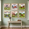 Stamped Cross Stitch Kit for Adults Rural Landscape 14CT tapestrymarket