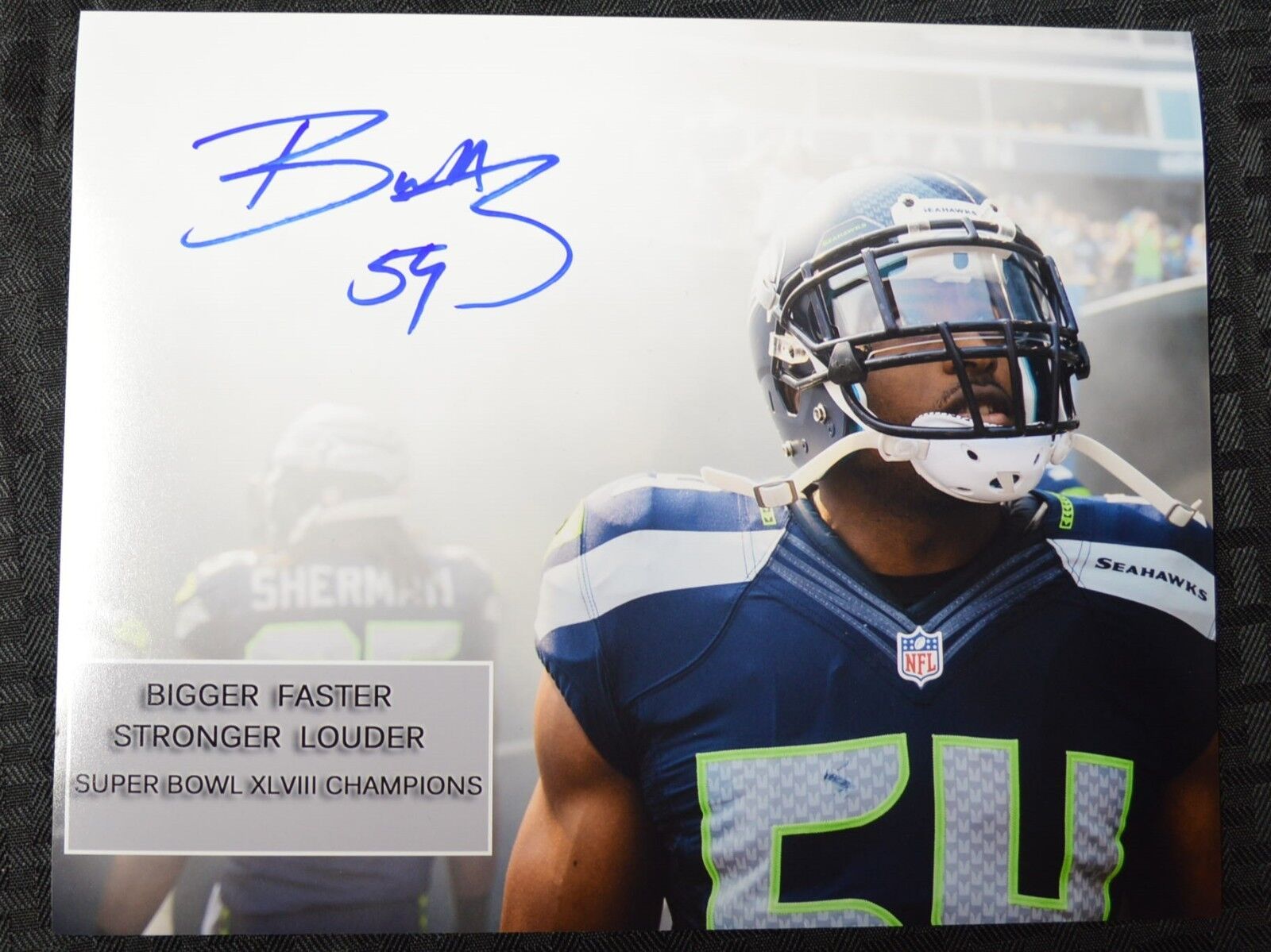 JSA Bobby Wagner 8x10 Autographed Signed AUTO Seahawks SBXLVIII Champion Photo Poster painting H