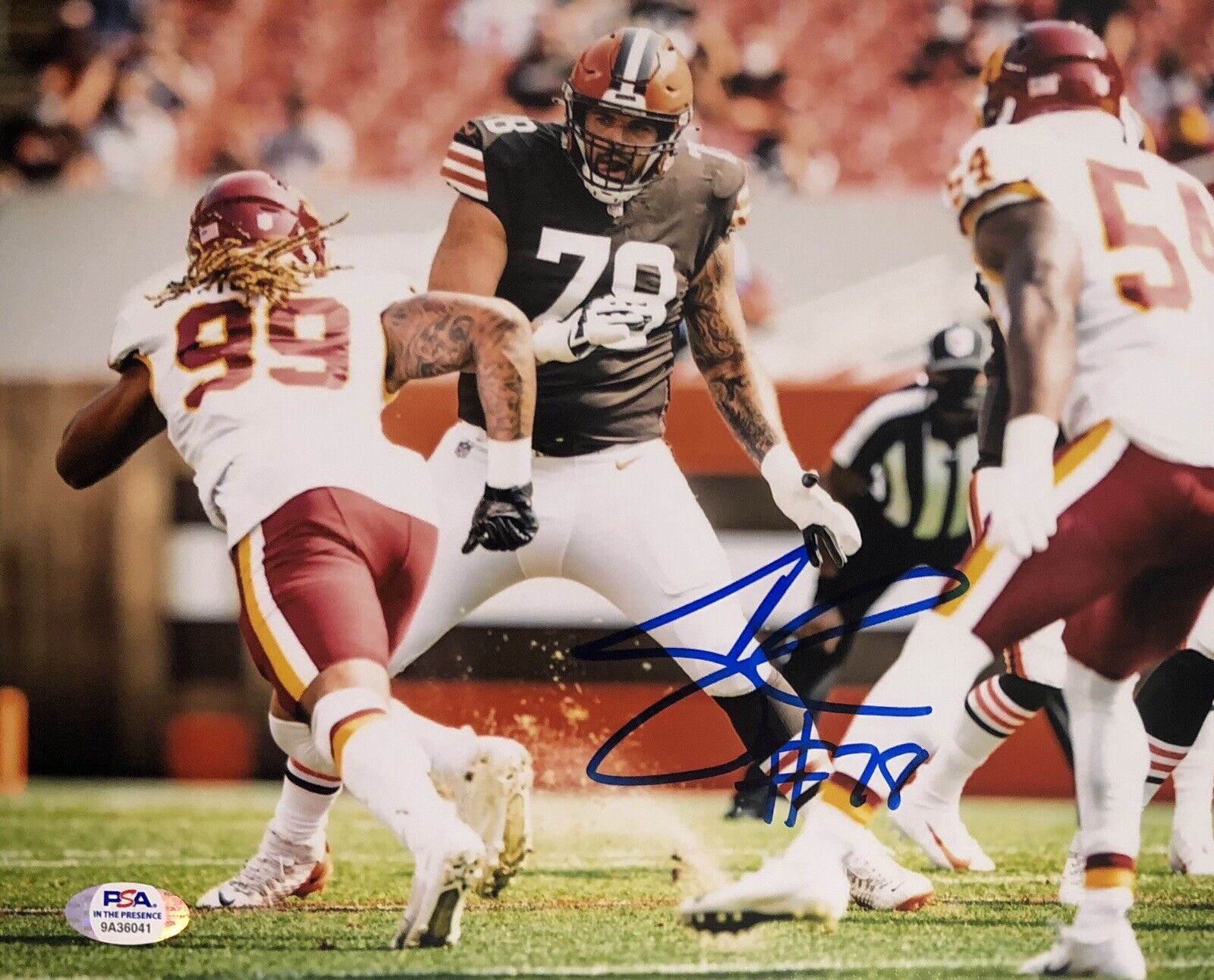 Jack Conklin Signed Autographed Cleveland Browns 8x10 Photo Poster painting Psa/Dna