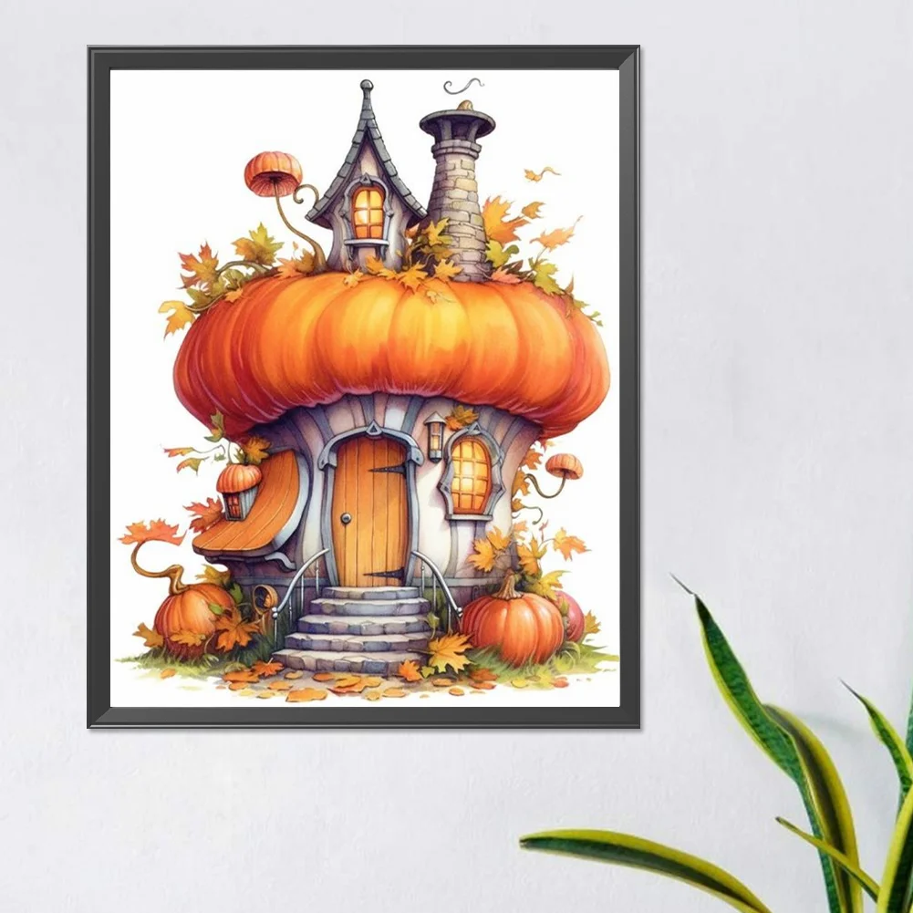 Diamond Painting - Full Round Drill - Pumpkin House(Canvas|40*50cm)