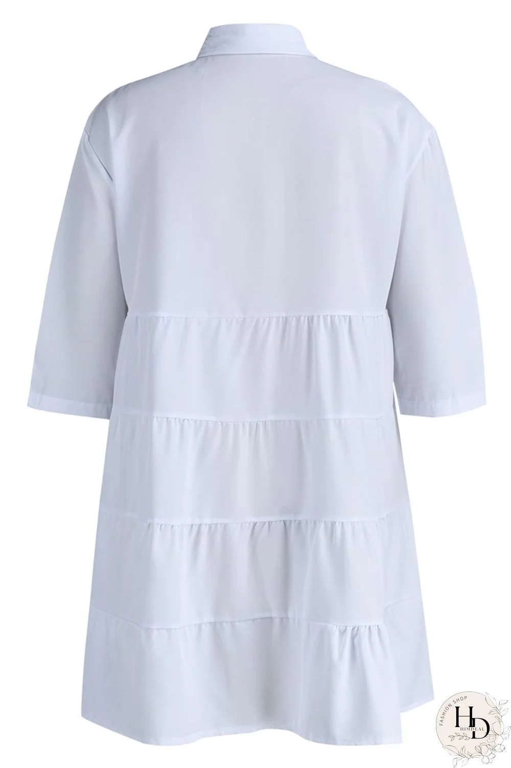 Black Casual Solid Patchwork Buckle Turndown Collar A Line Dresses