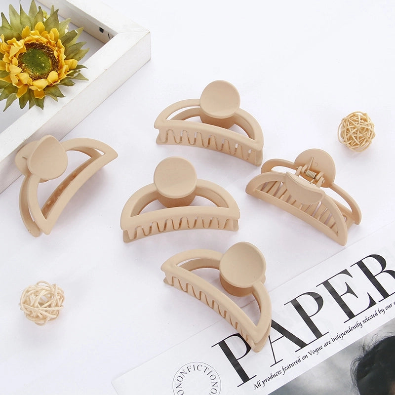 Milk Tea Color Grab Clip Girl’s Hair Grab Head Shark Clip Summer Hair Clip Hair Accessories
