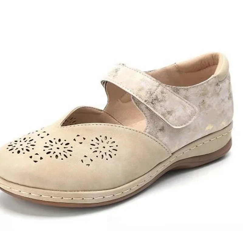 Retro Woman Sandals Slip On Wedges Women Shoes 2021 Summer Moccasins Female Hollow Out Ladies Soft Platform Shoes Plus Size