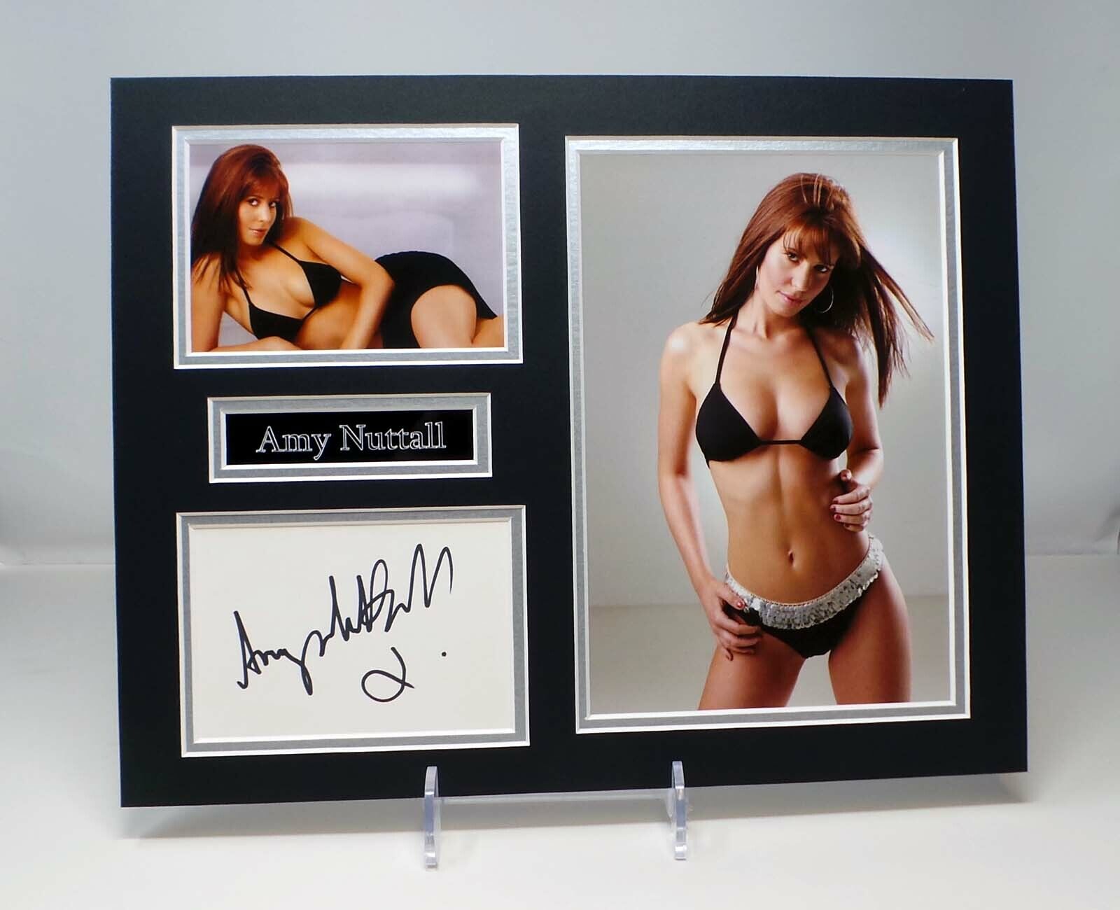 Amy NUTTALL Signed Mounted SEXY Bikini Photo Poster painting Display AFTAL RD COA Emmerdale Star