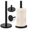 Stainless Steel Free Standing Paper Roll Holder for Kitchen Bathroom Countertop