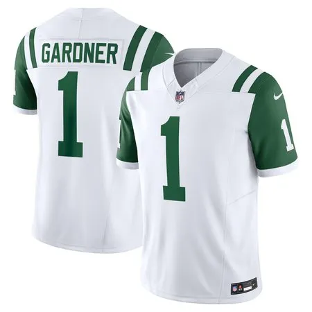 Men's New York Jets Ahmad Sauce Gardner  White Classic Alternate Vapor F.U.S.E. Limited Jersey