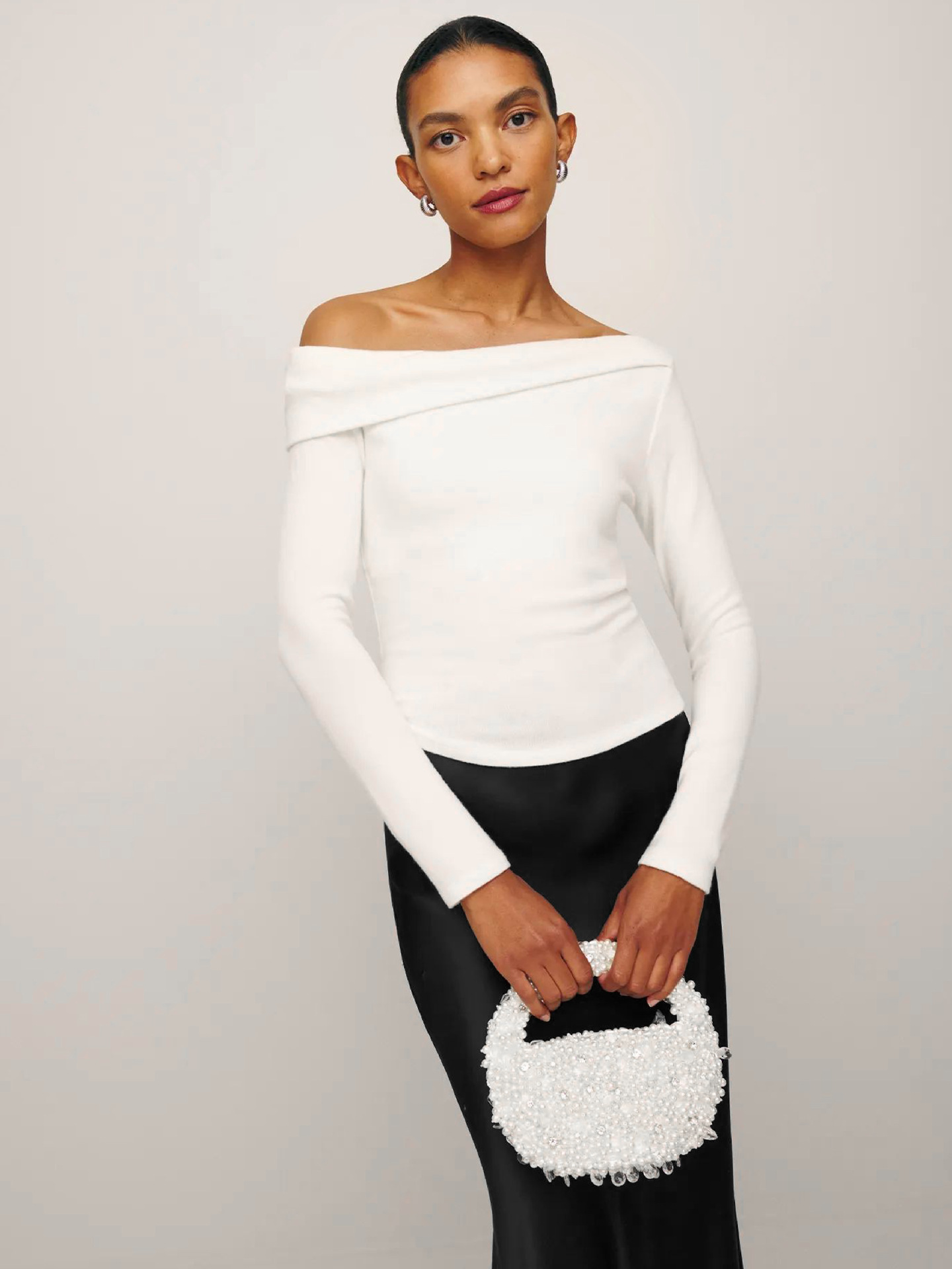 Off-Shoulder Long Sleeve Crop Top - HIGIANNA&reg;