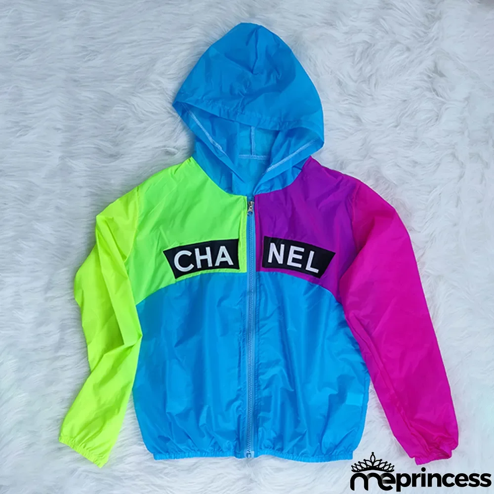 Women's fashion multi-color bright sun protection clothing Jacket