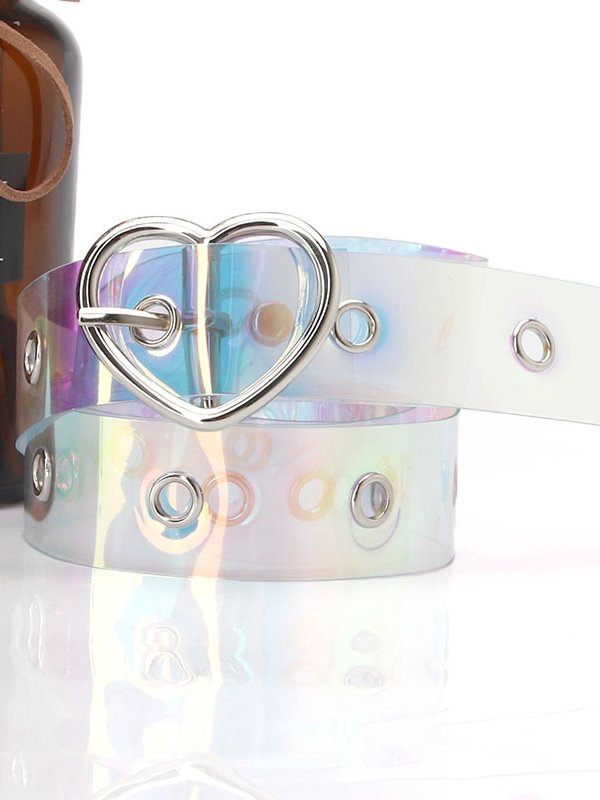 Statement Sweet Laser Heart Buckle Knot Waist Belt