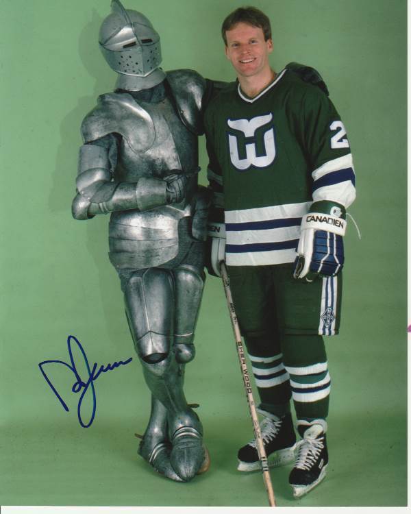 VINTAGE DOUG JARVIS SIGNED HARTFORD WHALERS 8x10 Photo Poster painting #2 NHL IRONMAN PROOF!