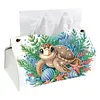 (25cm)Sea Turtle PU DIY Diamond Painting Tissue Box for Beginners Adults Home