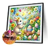 Diamond Painting -DIY Full Round Drill Easter Egg Animals(40*40CM）
