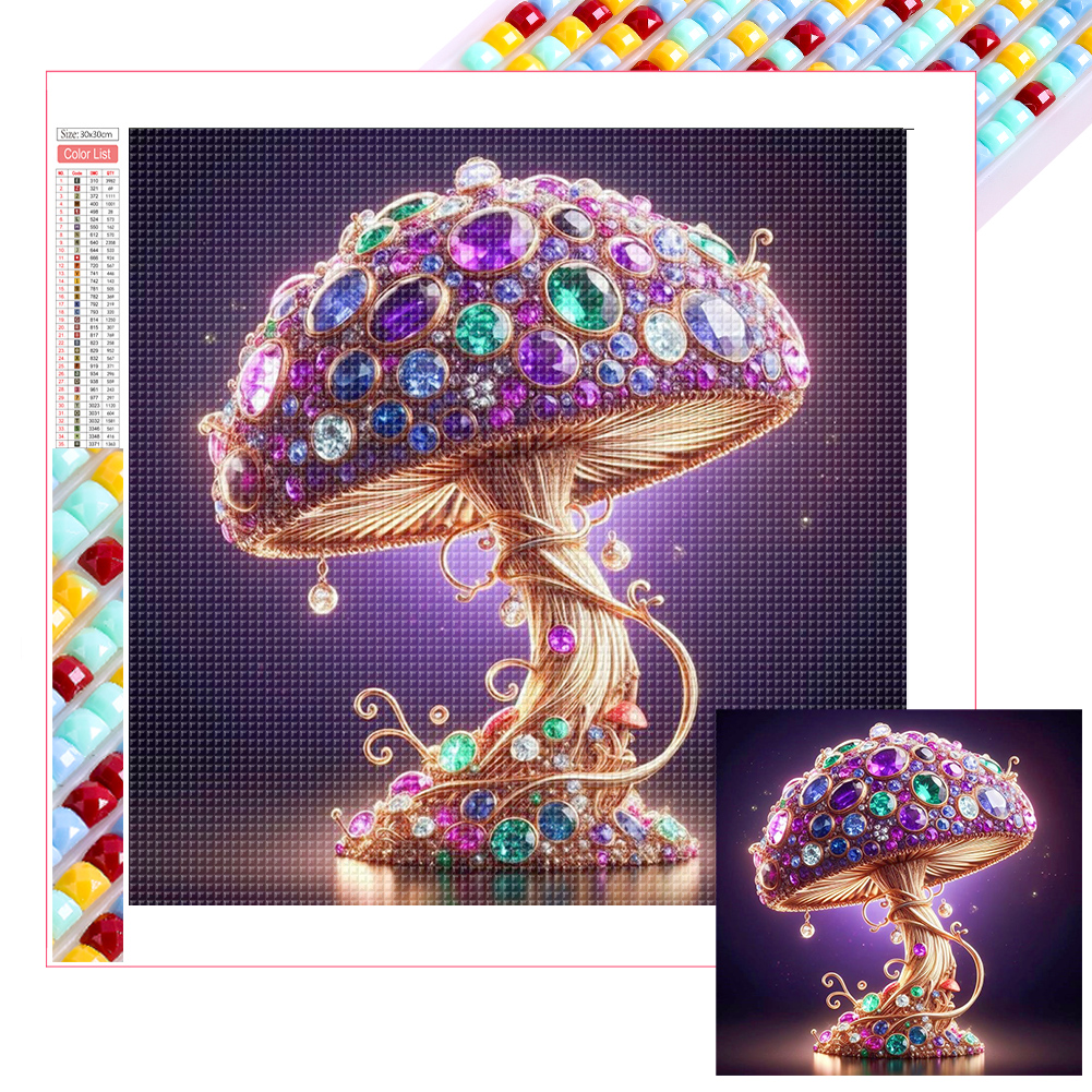 Colorful Jewelry 30*30cm(picture) full square drill diamond painting