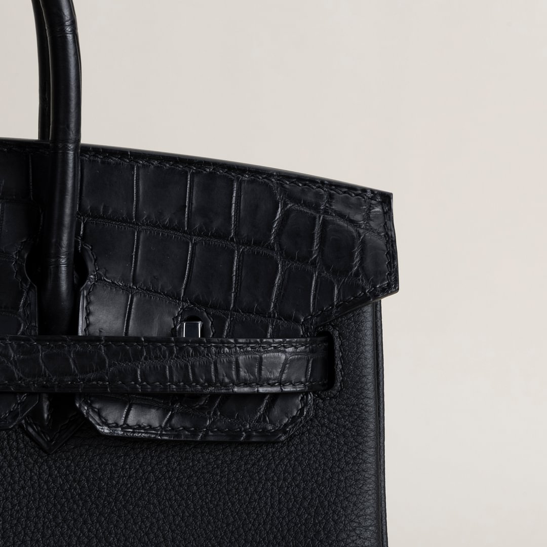 Birkin 25cm Touch Togo/ Nile crocodile 89 Noir PHW