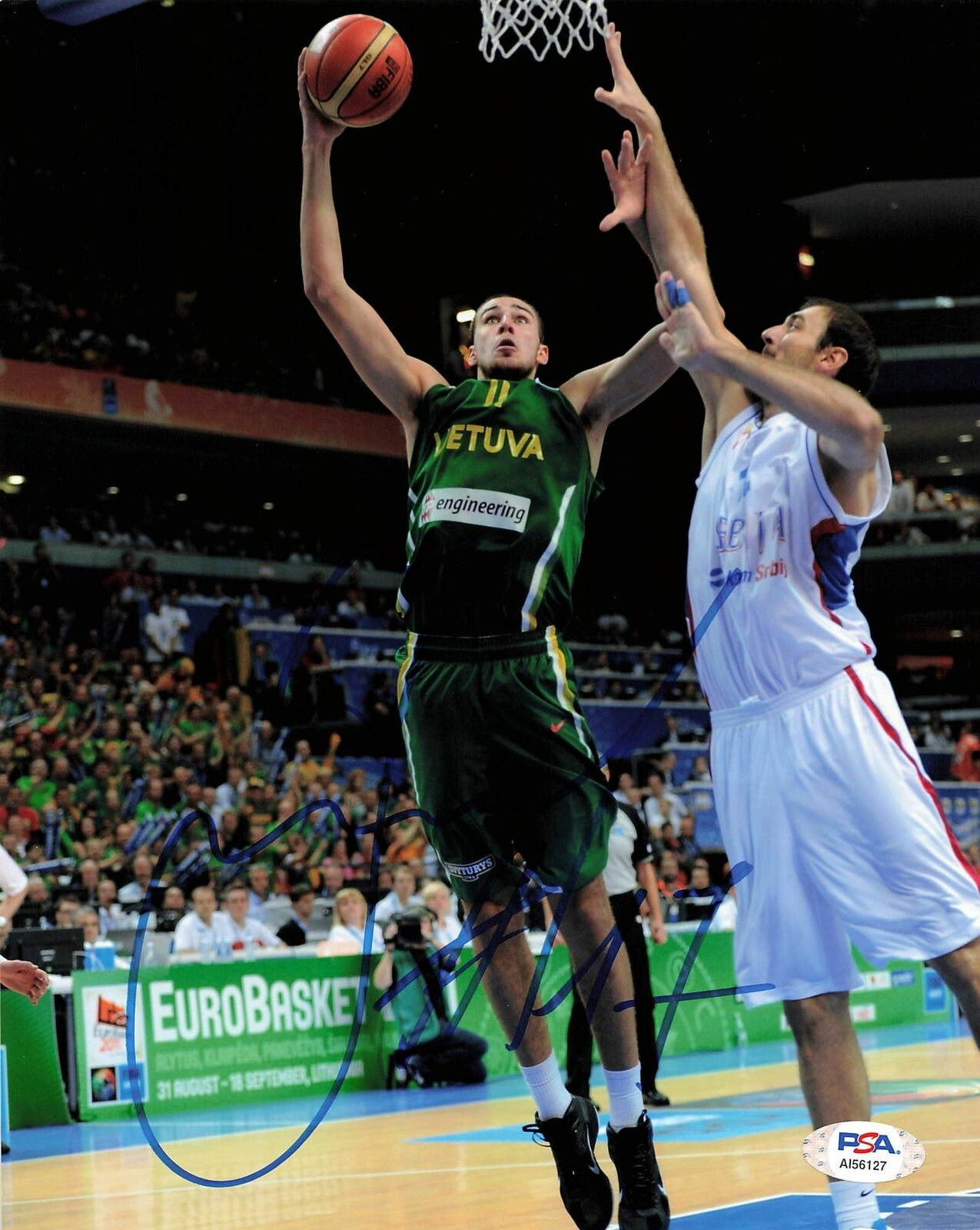 Jonas Valanciunas signed 8x10 Photo Poster painting PSA/DNA Vetuva Autographed Toronto Raptors