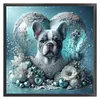 Love Bulldog-11CT Stamped Cross Stitch 45*45cm