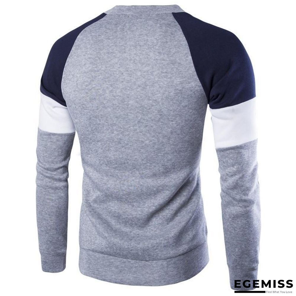 Men Long Sleeve Cotton Casual Solid Color Slim Fit Sweater Top | EGEMISS