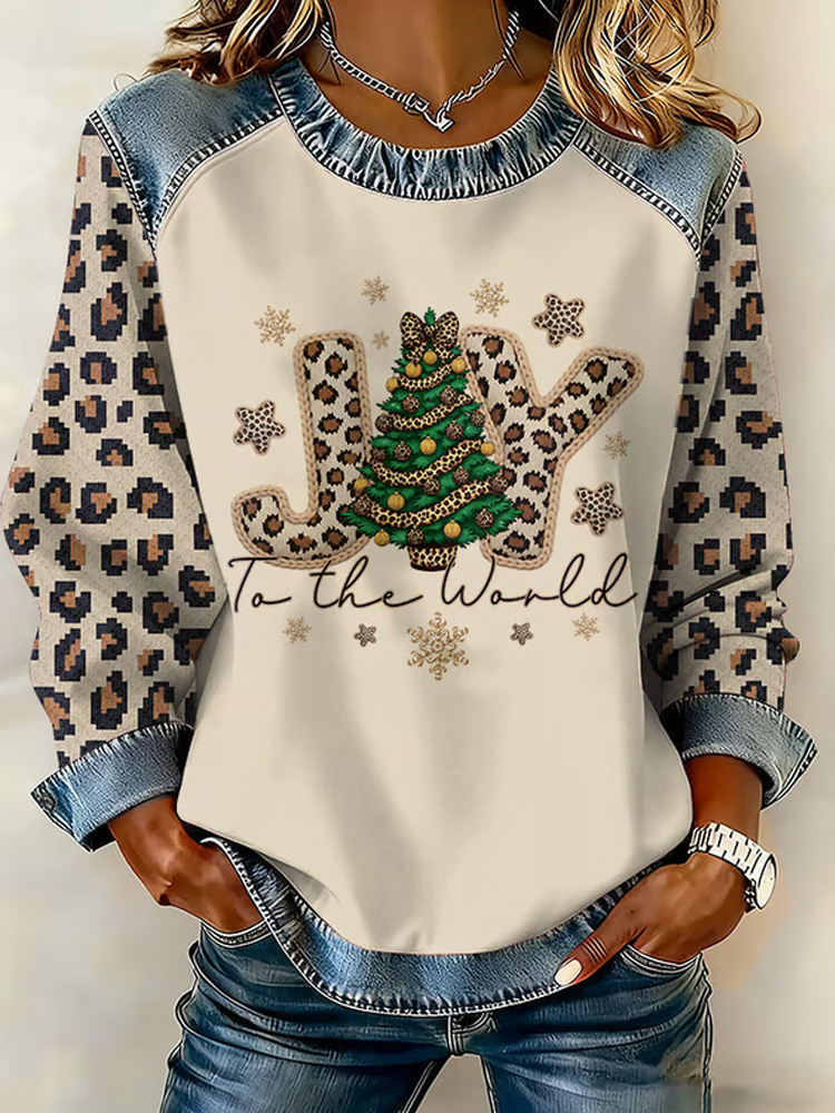 Women's Casual Christmas Print Sweatshirt wearshes