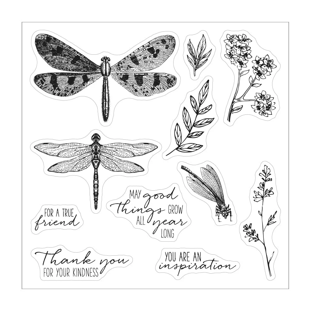 Dragonfly Dreams Stamps Cutting Dies Templates for DIY Scrapbooking Album Transparent Silicone Decorative