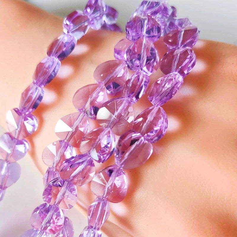 10 PCS/Package 14mm Diameter 10mm Glass Heart Shape Jewelry Accessories