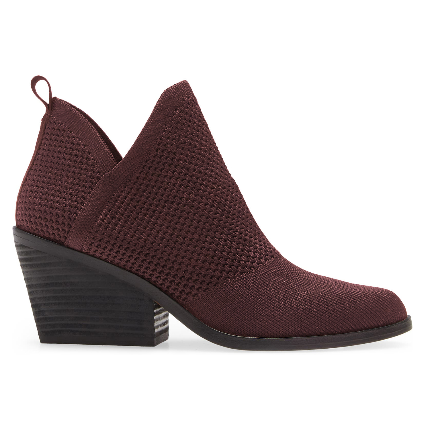 TAAFO Knitted Stretch Fabric High Chunky Heels Women Ankle Boots Round Toe Booties Ladies Office Shoes 