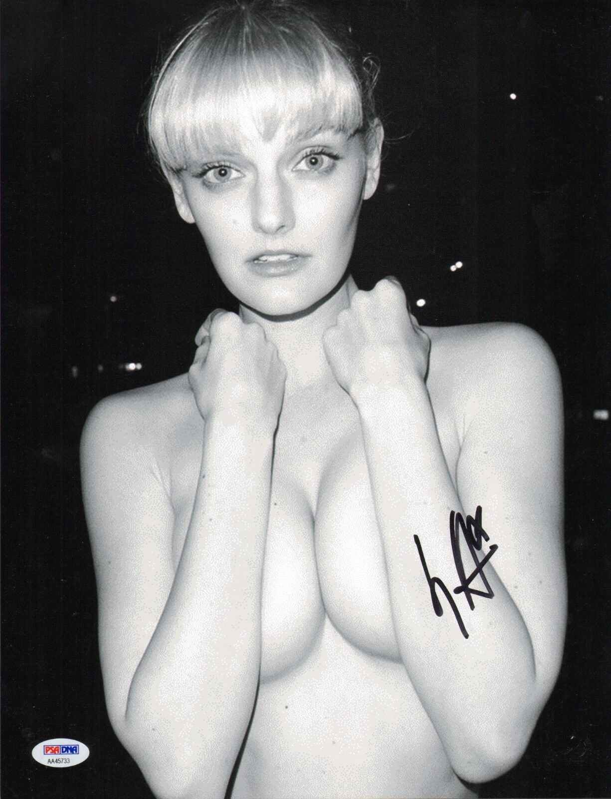 Lydia Hearst Signed 11x14 Photo Poster painting PSA/DNA COA Topless Model Art Picture Autograph