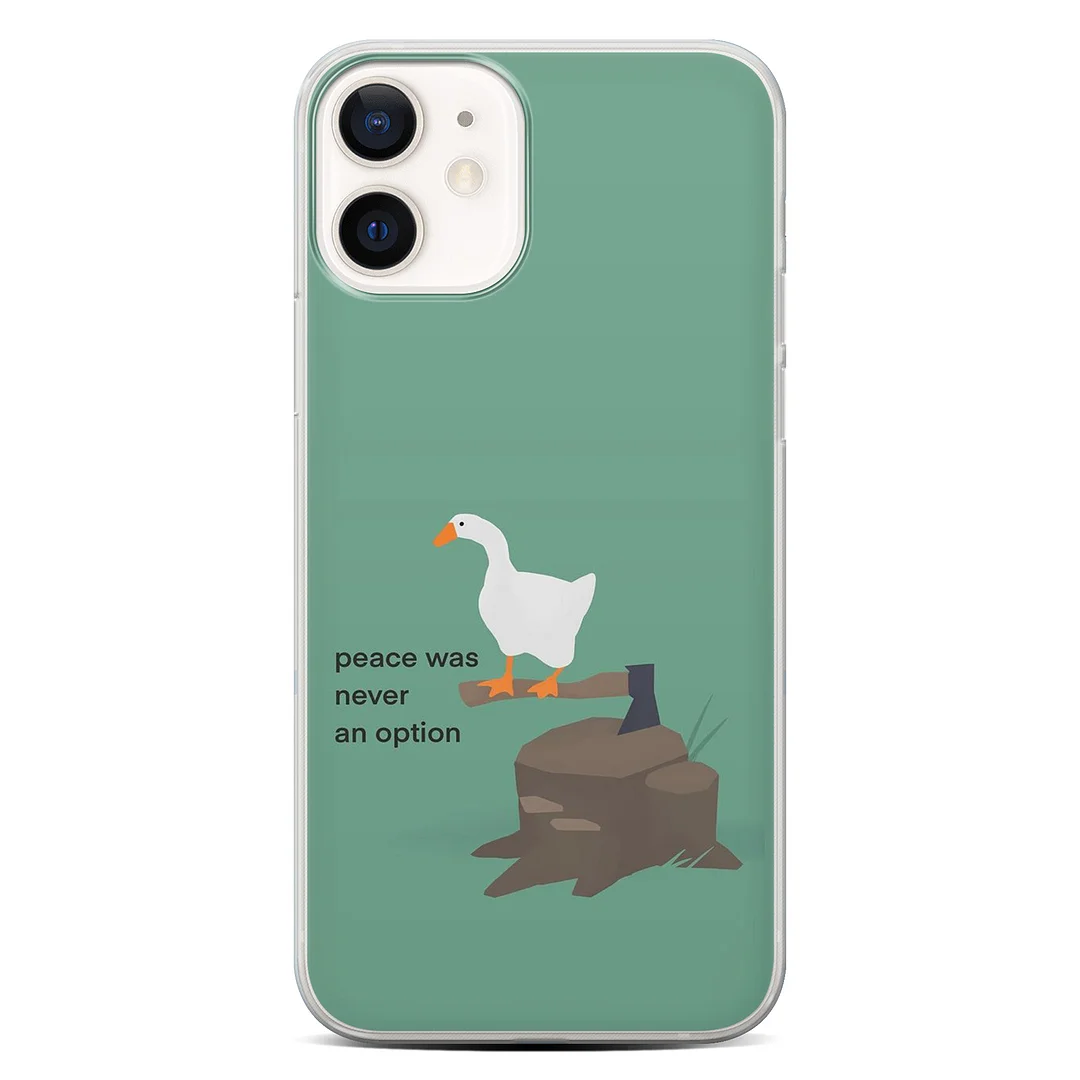 Eagerlys Funny Goose Peace Was Never An Option Phone Case Eagerlys