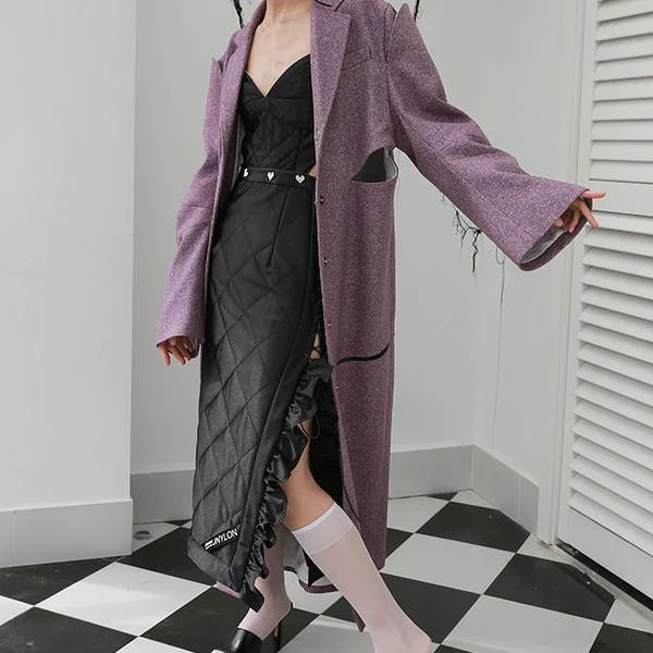Women Strapless Backless Patchwork Black 2020 Winter Minority Loose Dress