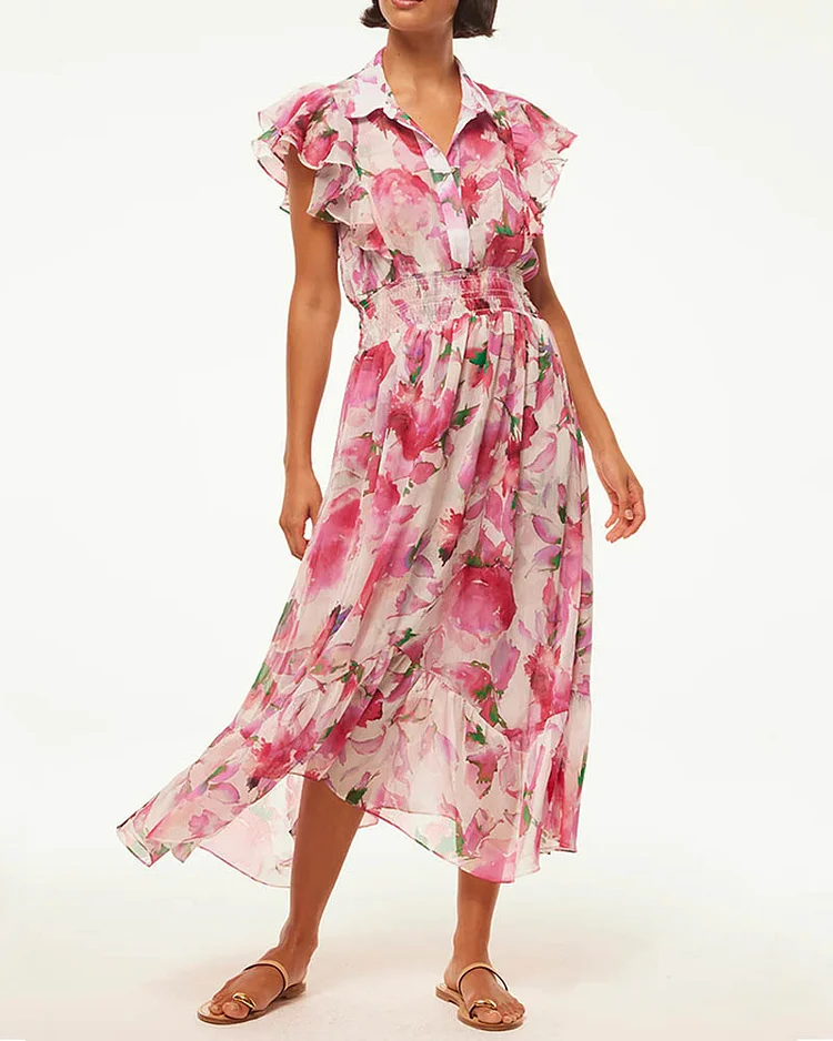 Women's Fashion Floral Print Dress