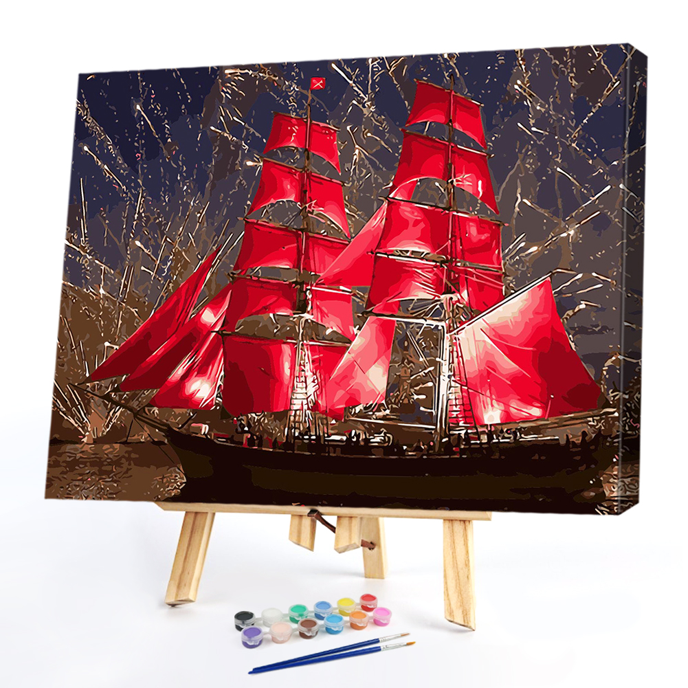 

40*50CM Paint By Numbers-War Ship, 501 Original
