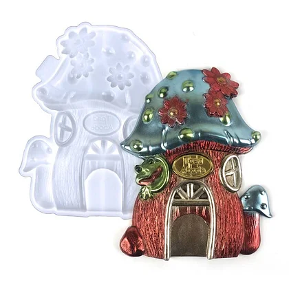 3D Mushroom Resin Molds Desktop Ornaments Mold Mushroom Shaped Epoxy Resin  Casting Mold for DIY Crafts Soap Home Decor