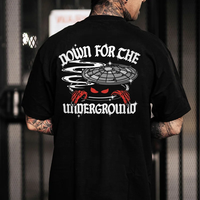 Down For The Underground Printed Men's T-shirt -  