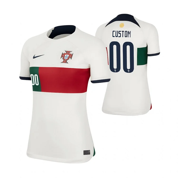 Women's Portugal Away Shirt Kit World Cup 2022 ( Printing Your Name )
