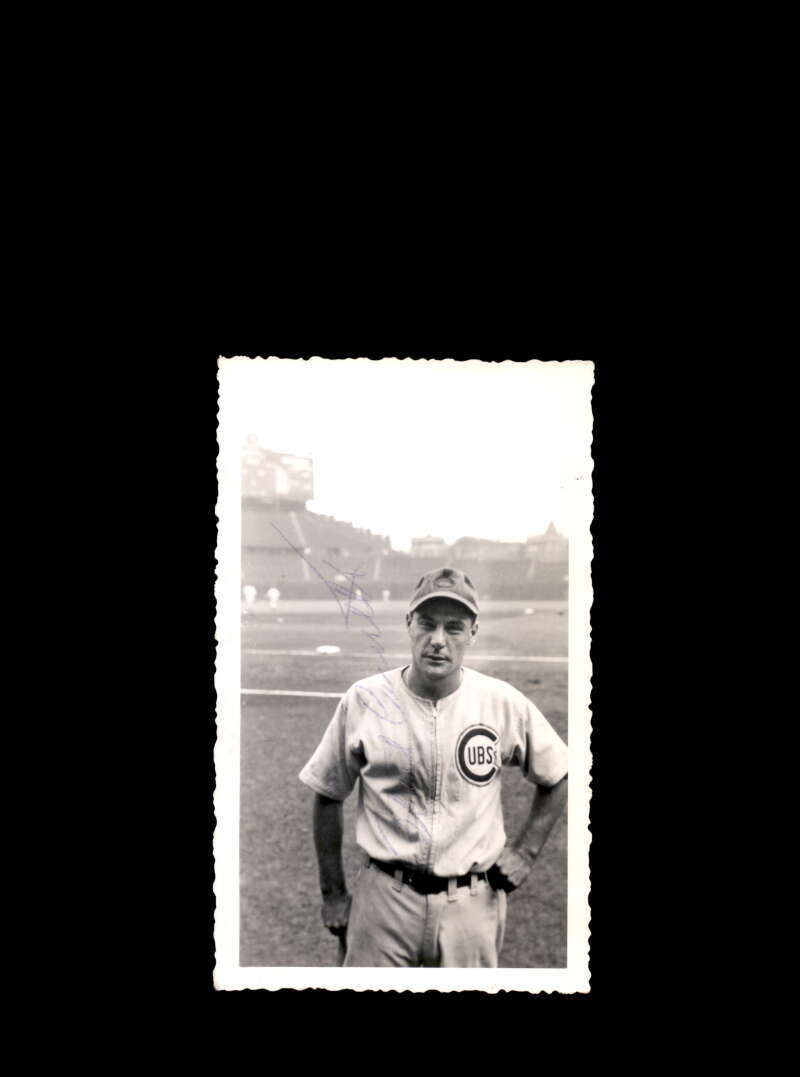 Phil Cavarretta JSA Coa Signed Vintage 3x5 1944 Original Chicago Cubs Photo Poster painting