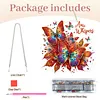Autumn Color Butterfly 2D Flat DIY Diamond Painting Pendant
