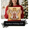 (25x25cm)DIY Pearl Painting Xmas Framed Handmade Pearl Material Art Kit Living Room Decor