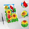 50 Pages A5 DIY Special Shaped Diamond Painting Diary Notebook Kit (Cardinal)