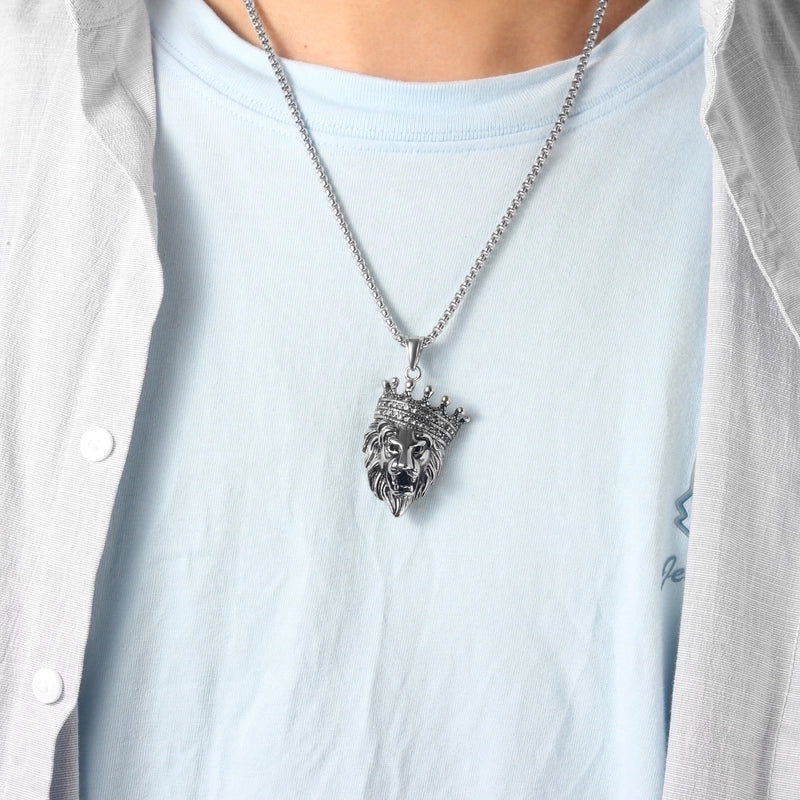 Jewelry Basic Modern Style Classic Style Lion 304 Stainless Steel Pendant Necklace