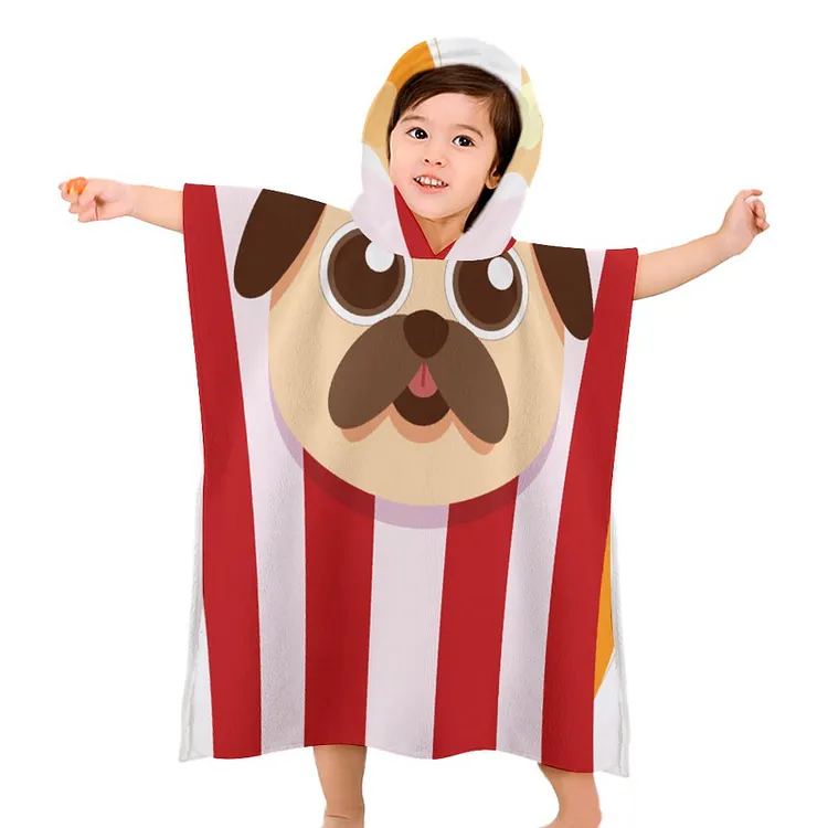Personalized  Design Children's Bath Towel with Hood Full Print